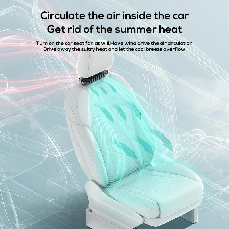3-Speed USB Car Seat Fan